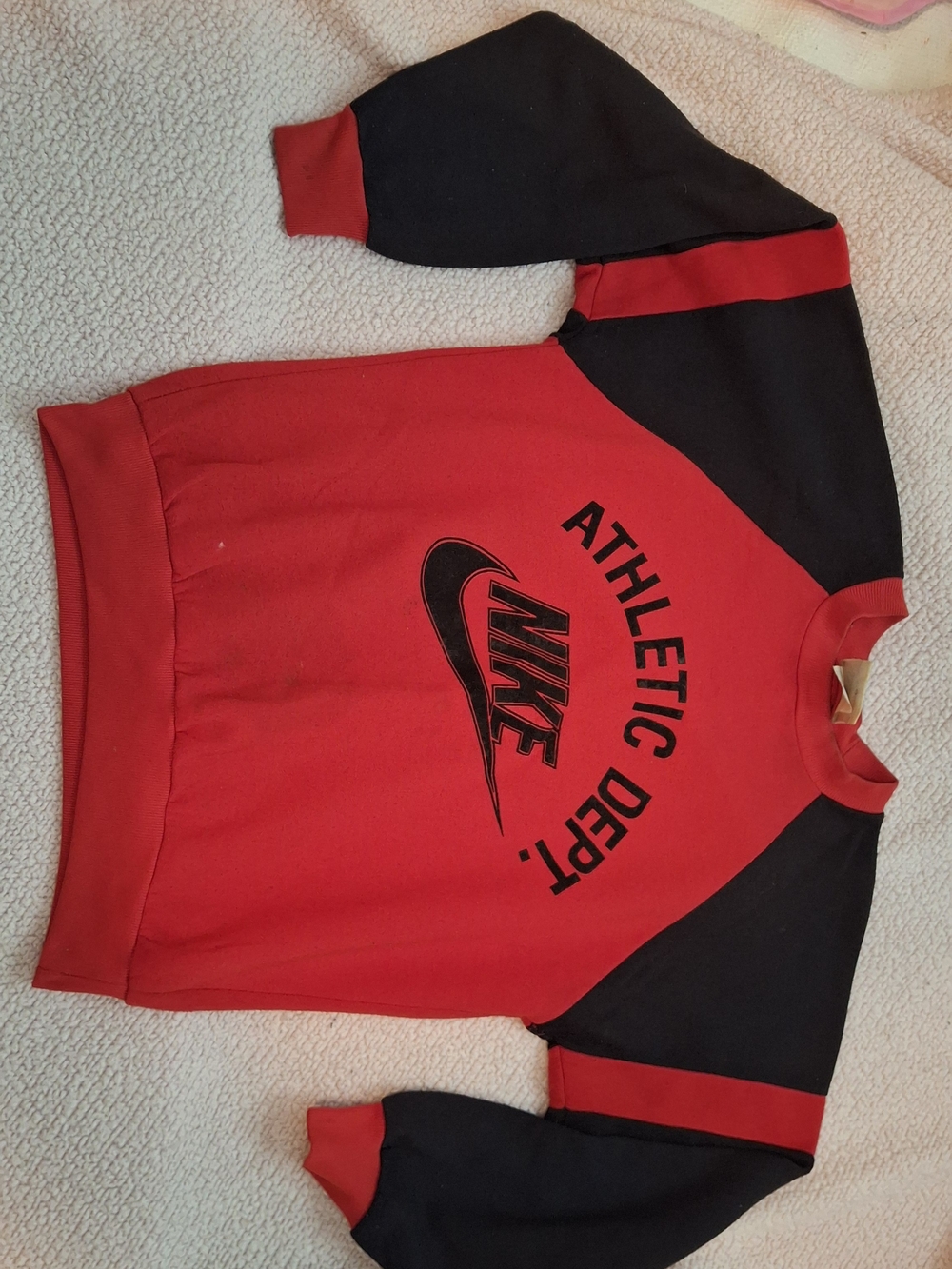 Vintage Nike "Athletic Dept." Red and Black Pullover Sweatshirt